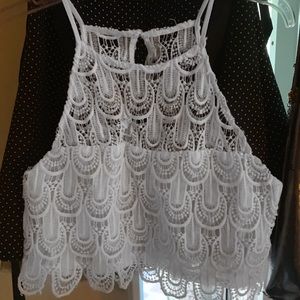 🛍5for$25 Precious🛍Lace Semi Crop!